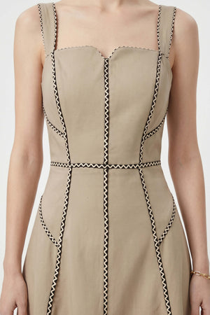 Gala Contrast Stitch Midi Dress 526285 - Reina Diaz