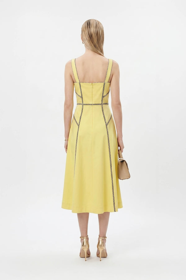 Gala Contrast Stitch Midi Dress 526285 - Reina Diaz