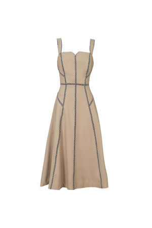 Gala Contrast Stitch Midi Dress 526285 - Reina Diaz