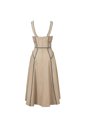 Gala Contrast Stitch Midi Dress 526285 - Reina Diaz