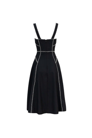 Gala Contrast Stitch Midi Dress - Reina Diaz