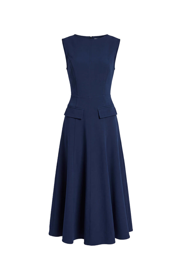 Gala Flap Pocket Midi Vestido 526304 MAR - Reina Diaz