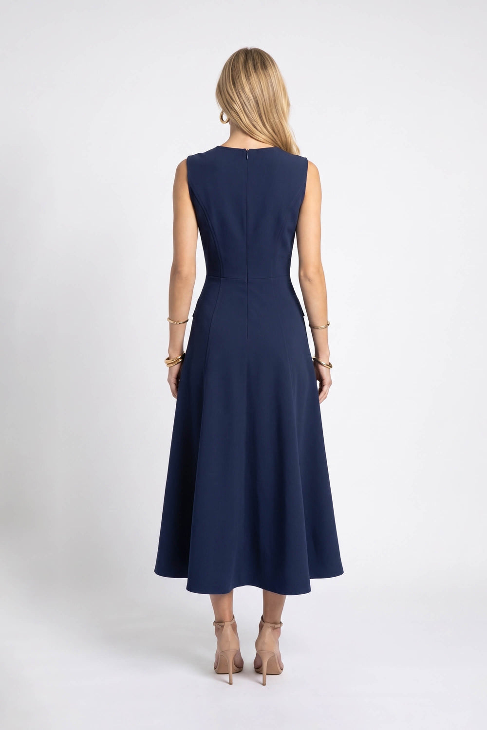 Gala Flap Pocket Midi Vestido 526304 MAR - Reina Diaz