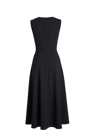 Gala Flap Pocket Midi Vestido 526304 NEG - Reina Diaz