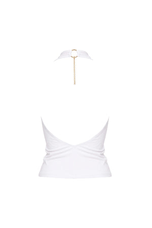 Gala Halter Cowl-Neck Backless Blusa 753039 HUE - Reina Diaz