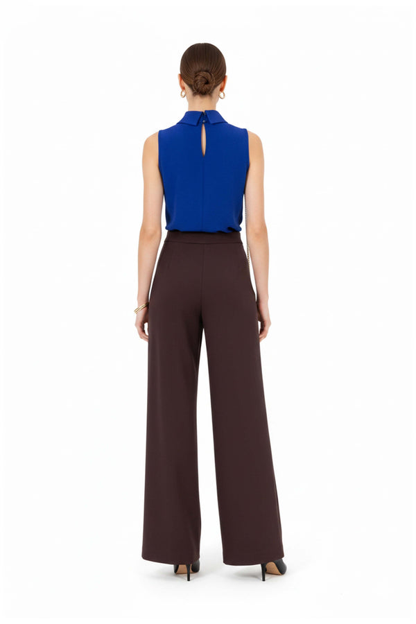 Gala High-Neck Keyhole Sleeveless Blusa 553150 REY - Reina Diaz