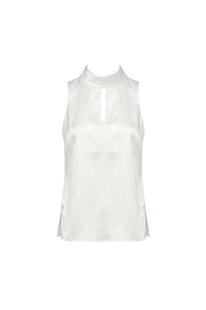 Gala High-Neck Keyhole Sleeveless Blusa 554291 HUE - Reina Diaz