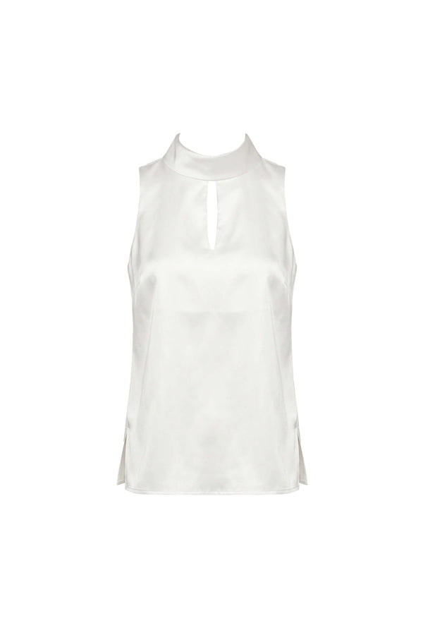 Gala High-Neck Keyhole Sleeveless Blusa 554291 HUE - Reina Diaz