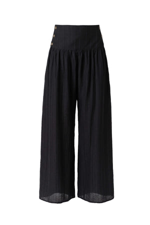 Gala High-Waist Button Wide-Leg Pantalón 731179 NEG - Reina Diaz