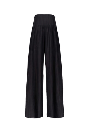 Gala High-Waist Button Wide-Leg Pantalón 731179 NEG - Reina Diaz