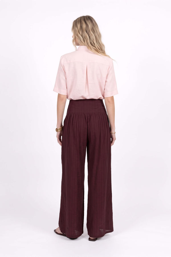 Gala High-Waist Button Wide-Leg Pantalón 731179 PAS - Reina Diaz