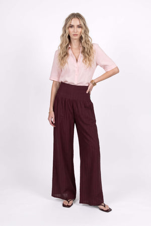 Gala High-Waist Button Wide-Leg Pantalón 731179 PAS - Reina Diaz