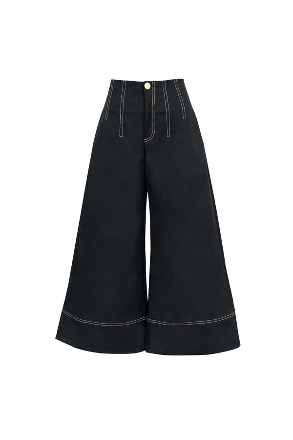 Gala Stitched High-Waist Wide-Leg Pants 731142 NEG - Reina Diaz