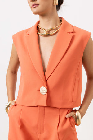 Gianna Cropped Chaleco - Reina Diaz