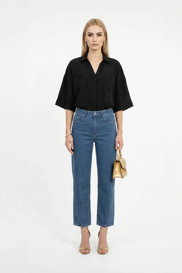Ginebra Relaxed Tencel - Blend Texture Blusa - Reina Diaz