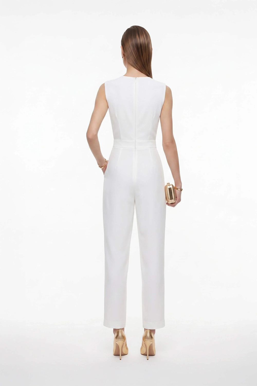 Ibiza Knotted Waist Tech Pantsuit - Reina Diaz