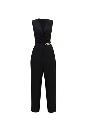 Ibiza Knotted Waist Tech Pantsuit - Reina Diaz