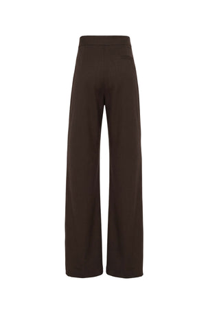 Inés Double-Button High-Waist Wide-Leg Pantalón 532143 CAF - Reina Diaz