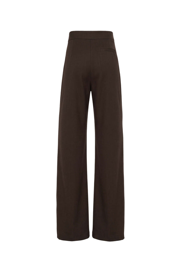 Inés Double-Button High-Waist Wide-Leg Pantalón 532143 CAF - Reina Diaz