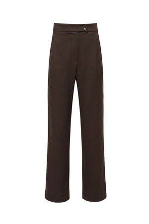 Inés Double-Button High-Waist Wide-Leg Pantalón 532143 CAF - Reina Diaz