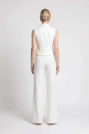Inés Double-Button High-Waist Wide-Leg Pantalón 532143 HUE - Reina Diaz