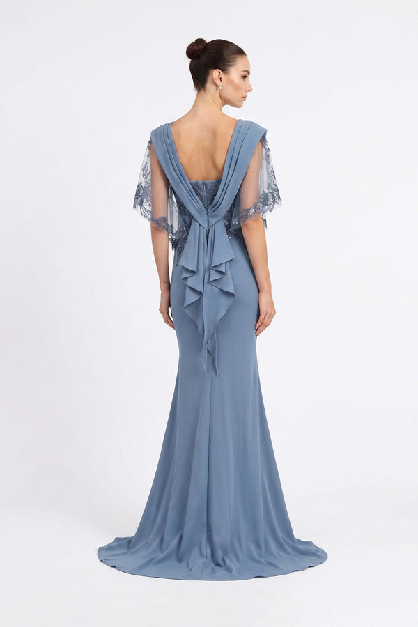 Inés Draped Cascade Mermaid Vestido 421472 CIE - Reina Diaz