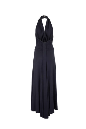 Inés Halter Cowl-Neck Maxi Vestido 723139 NEG - Reina Diaz
