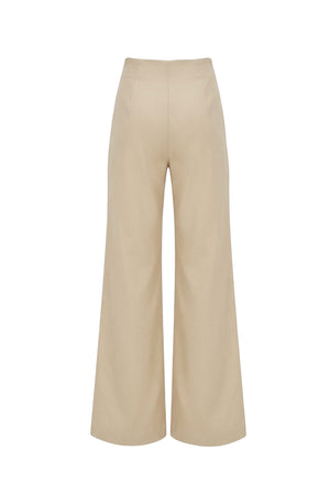Inés High-Waist Seamed Flare Pants 532144 ARE - Reina Diaz