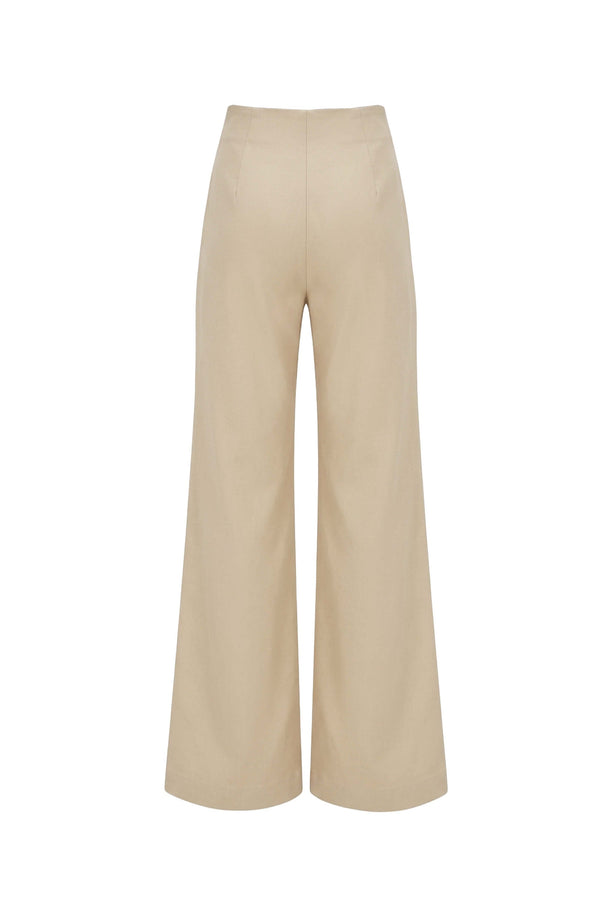 Inés High-Waist Seamed Flare Pants 532144 ARE - Reina Diaz