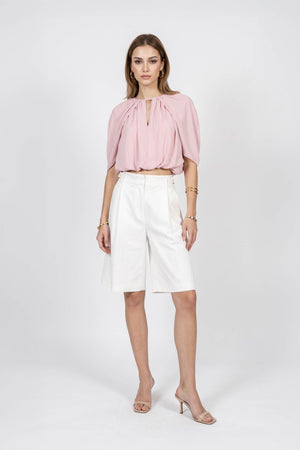 Inés Keyhole Cape Cropped Blusa 850160 ROS - Reina Diaz