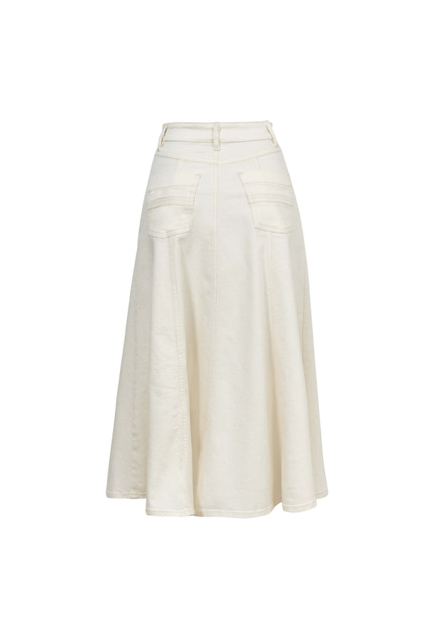 Inés Paneled Denim Midi Skirt - Reina Diaz