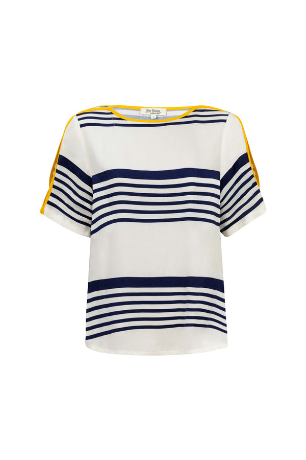 Ines Wrap-Design Tie-Waist Blusa 752999 AMA - Reina Diaz