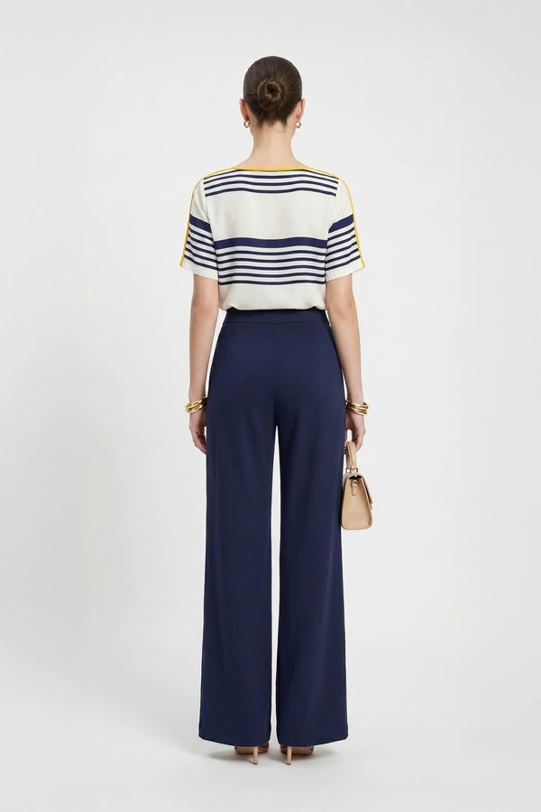 Ines Wrap-Design Tie-Waist Blusa 752999 AMA - Reina Diaz