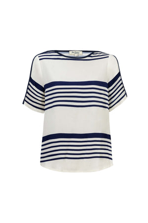 Ines Wrap-Design Tie-Waist Blusa 752999 MAR - Reina Diaz