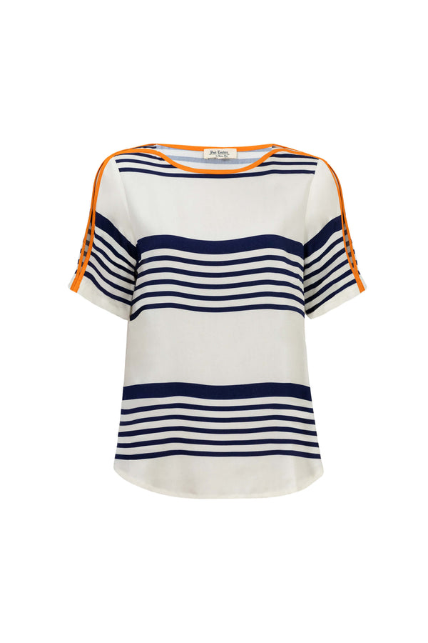 Ines Wrap-Design Tie-Waist Blusa 752999 NAR - Reina Diaz