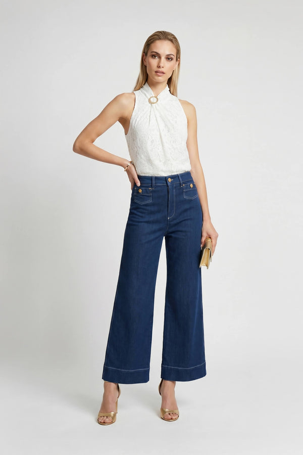 Isabel Western - Print Wide - Leg Pantalón - Reina Diaz