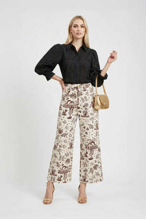 Isabel Western - Print Wide - Leg Pantalón - Reina Diaz