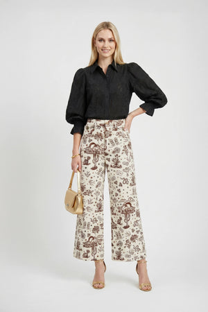 Isabel Western - Print Wide - Leg Pantalón - Reina Diaz