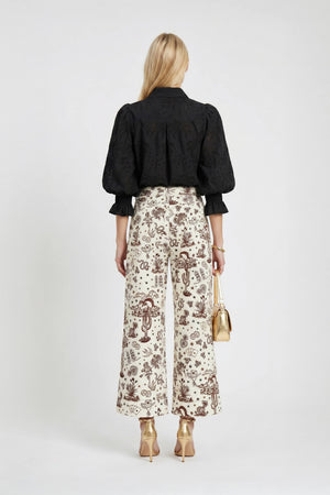 Isabel Western - Print Wide - Leg Pantalón - Reina Diaz