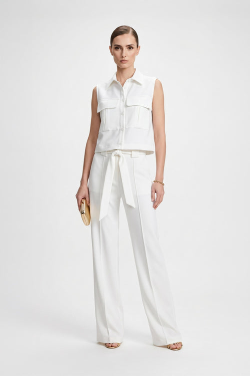 Isabel Wide - Leg Belted Pantalón - Reina Diaz