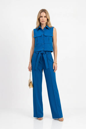 Isabel Wide - Leg Belted Pantalón - Reina Diaz