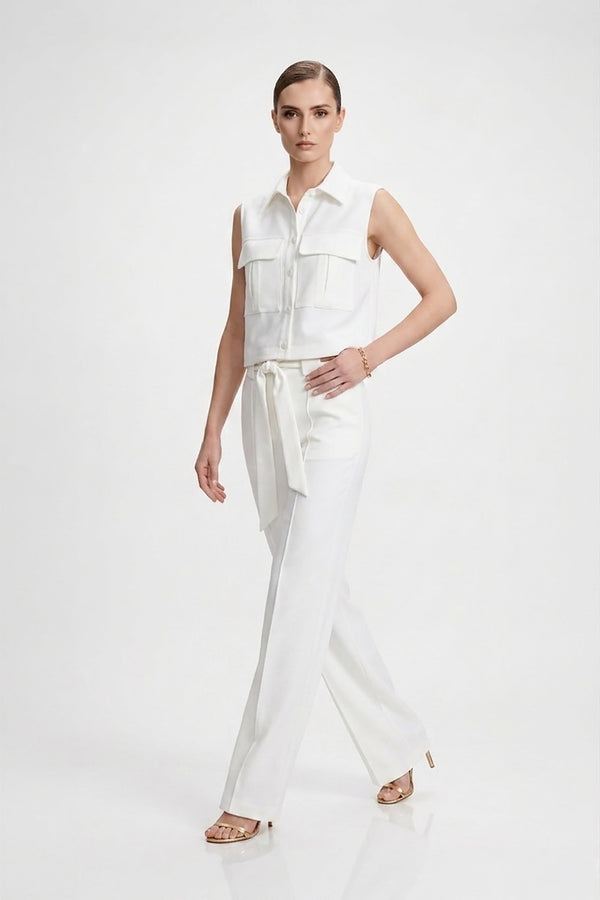 Isabel Wide - Leg Belted Pantalón - Reina Diaz