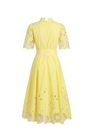 Isabella Embroidered Midi Vestido 526198 AMA - Reina Diaz