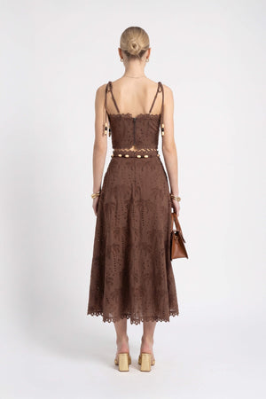 Isabella Eyelet Beaded Crop Top 752926 CAF - Reina Diaz