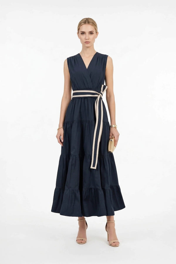 Isabella Tiered Maxi Vestido - Reina Diaz