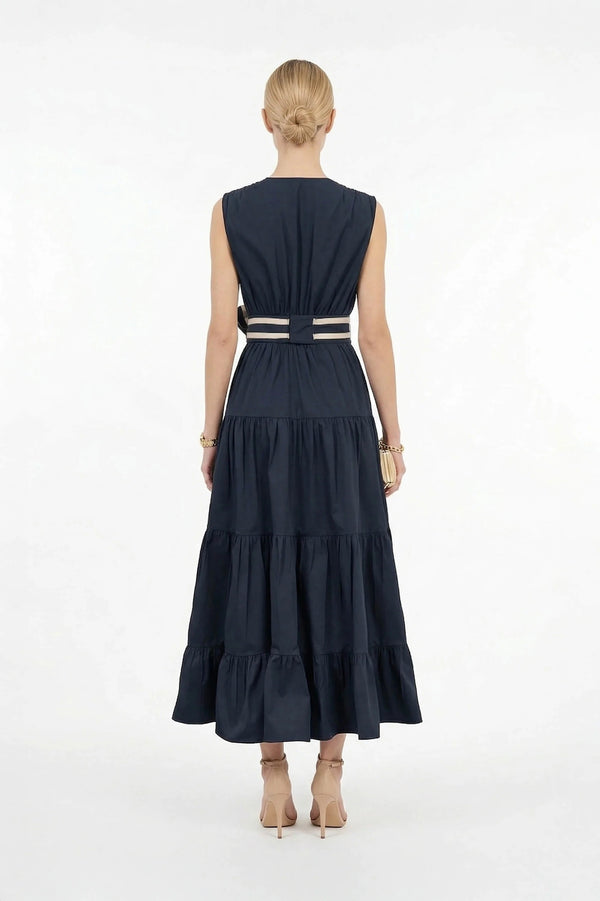 Isabella Tiered Maxi Vestido - Reina Diaz