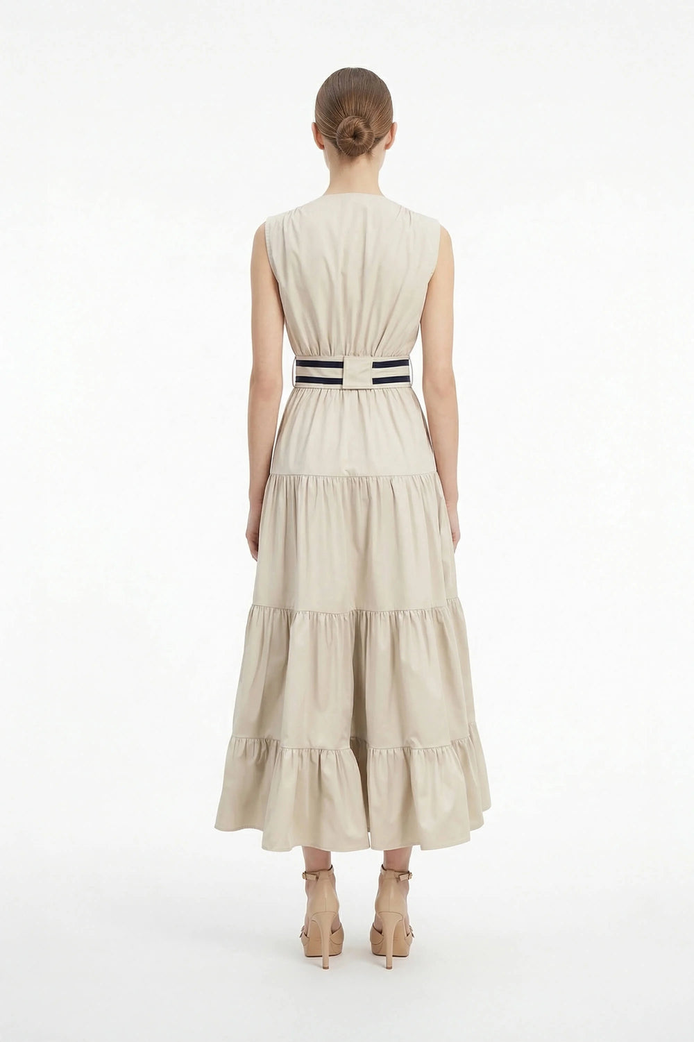 Isabella Tiered Maxi Vestido - Reina Diaz