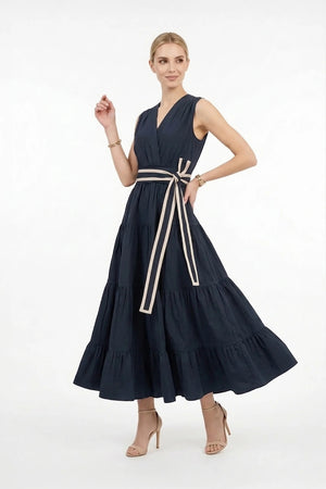 Isabella Tiered Maxi Vestido - Reina Diaz