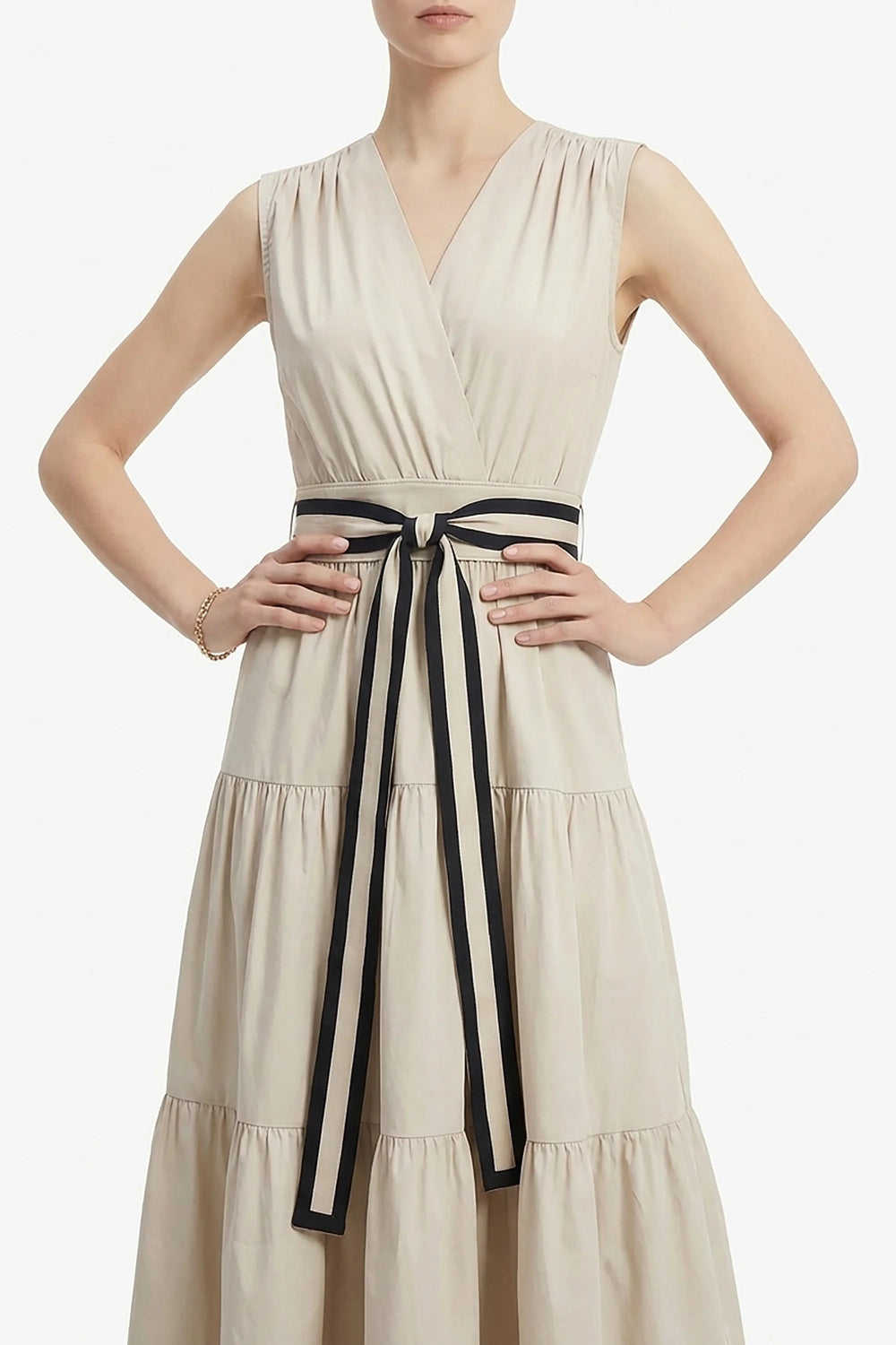 Isabella Tiered Maxi Vestido - Reina Diaz