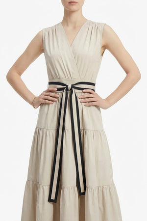 Isabella Tiered Maxi Vestido - Reina Diaz